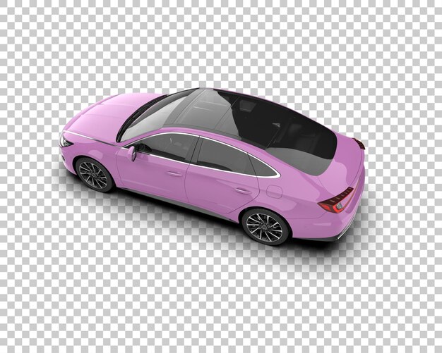 Ilustración de renderización 3D de automóviles modernos aislados en el fondo