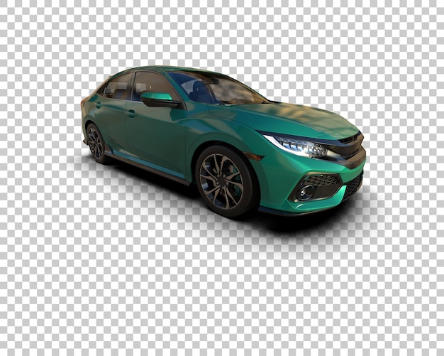 Ilustración de renderización 3D de automóviles modernos aislados en el fondo