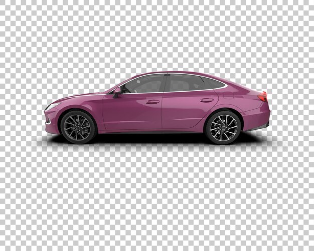 Ilustración de renderización 3D de automóviles modernos aislados en el fondo