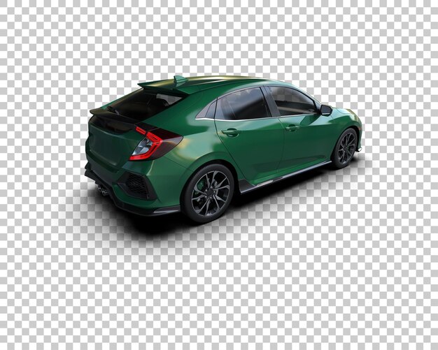Ilustración de renderización 3D de automóviles modernos aislados en el fondo