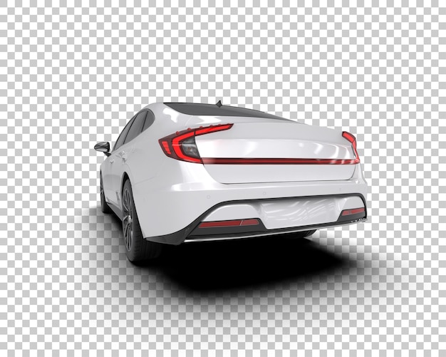 Ilustración de renderización 3D de automóviles modernos aislados en el fondo
