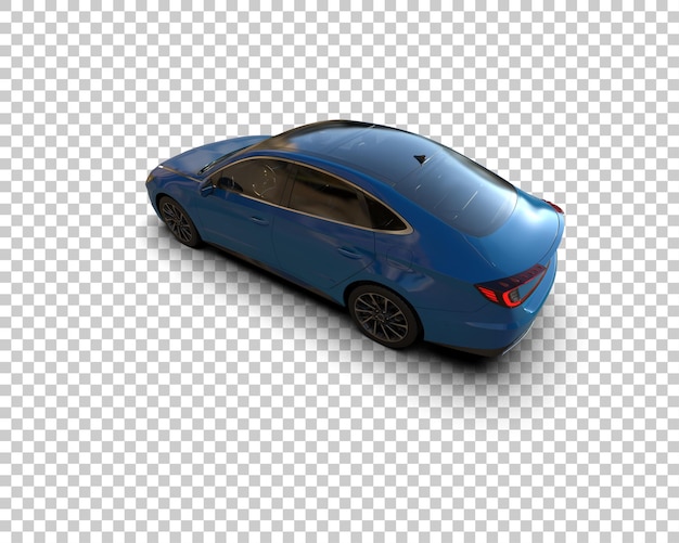 Ilustración de renderización 3D de automóviles modernos aislados en el fondo
