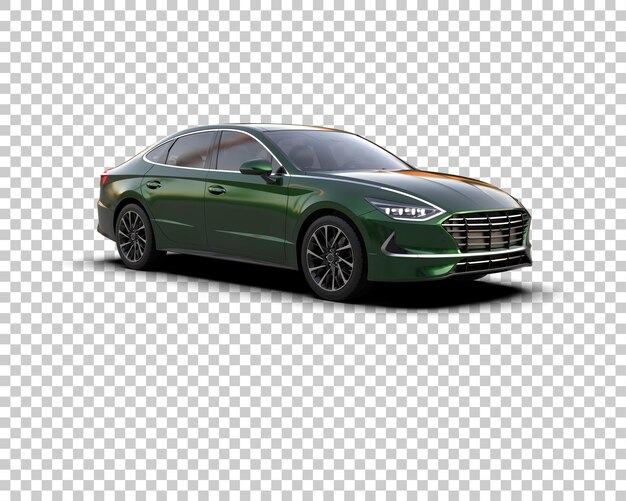 Ilustración de renderización 3D de automóviles modernos aislados en el fondo