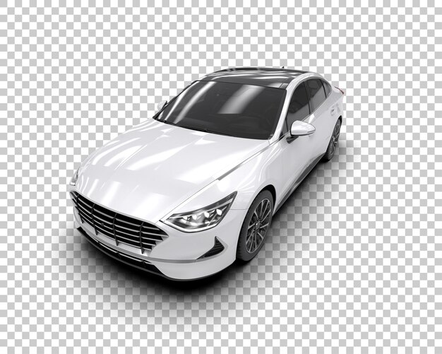 Ilustración de renderización 3D de automóviles modernos aislados en el fondo