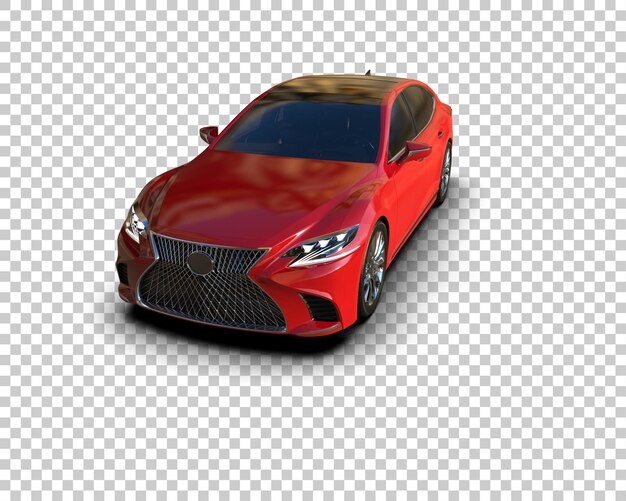 Ilustración de renderización 3D de automóviles modernos aislados en el fondo