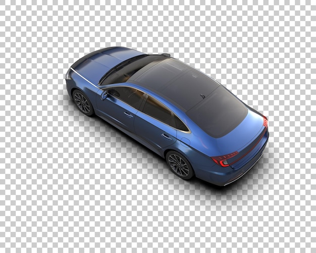 Ilustración de renderización 3D de automóviles modernos aislados en el fondo