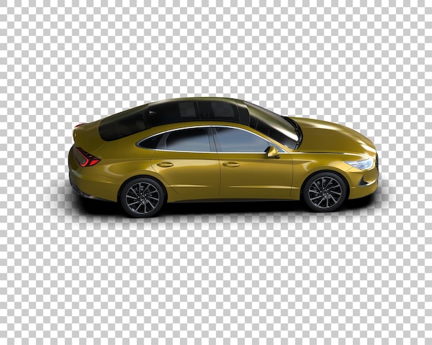 Ilustración de renderización 3D de automóviles modernos aislados en el fondo