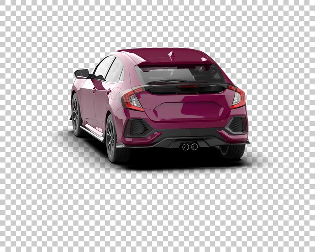 Ilustración de renderización 3D de automóviles modernos aislados en el fondo