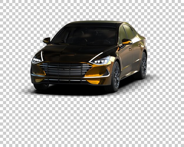 Ilustración de renderización 3D de automóviles modernos aislados en el fondo