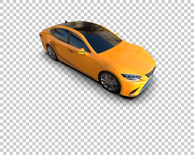 Ilustración de renderización 3D de automóviles modernos aislados en el fondo