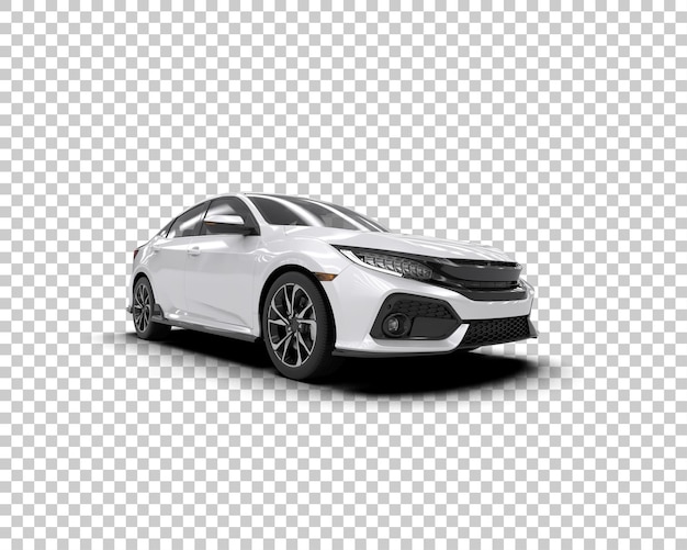 Ilustración de renderización 3D de automóviles modernos aislados en el fondo