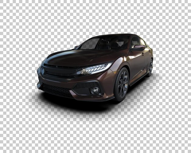 Ilustración de renderización 3D de automóviles modernos aislados en el fondo