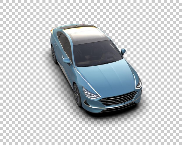 Ilustración de renderización 3D de automóviles modernos aislados en el fondo