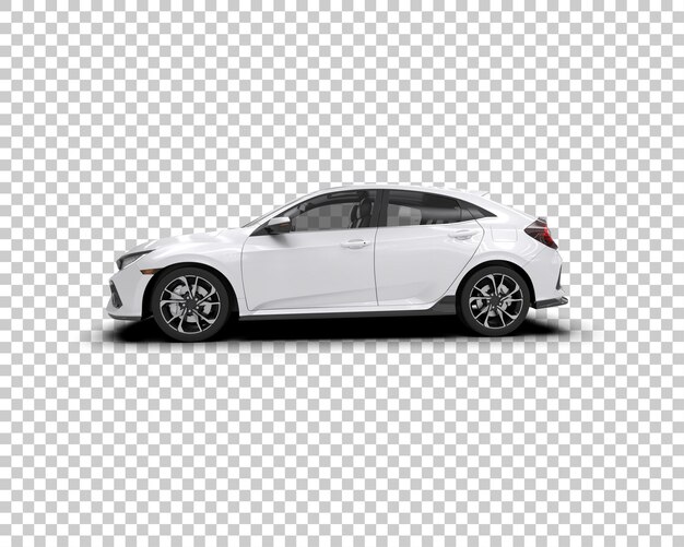 Ilustración de renderización 3D de automóviles modernos aislados en el fondo