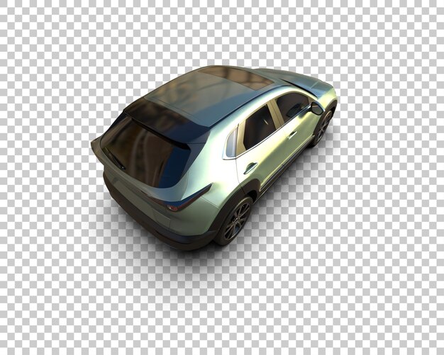 Ilustración de renderización 3D de automóviles modernos aislados en el fondo