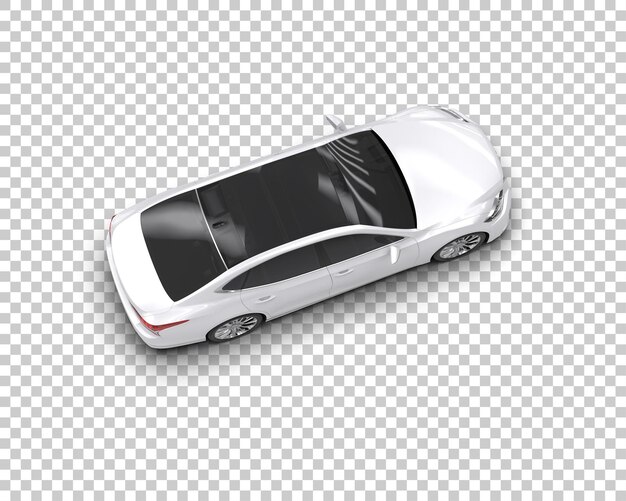 Ilustración de renderización 3D de automóviles modernos aislados en el fondo