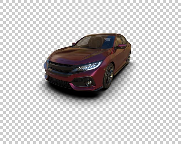 Ilustración de renderización 3D de automóviles modernos aislados en el fondo