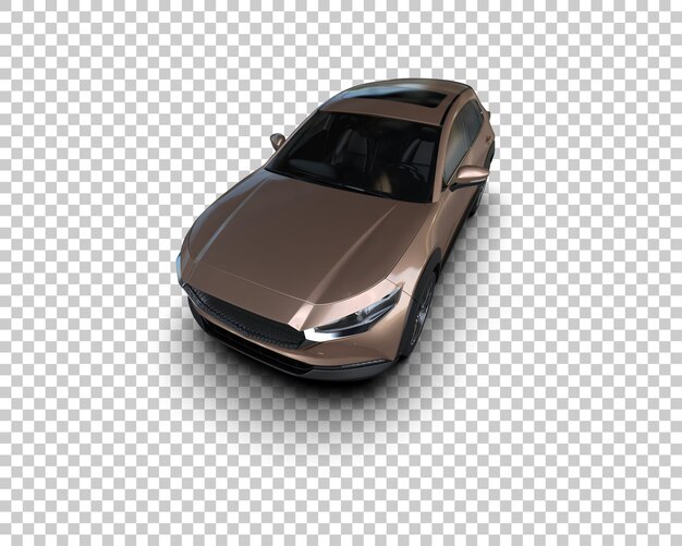 Ilustración de renderización 3D de automóviles modernos aislados en el fondo