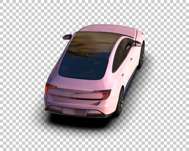Ilustración de renderización 3D de automóviles modernos aislados en el fondo