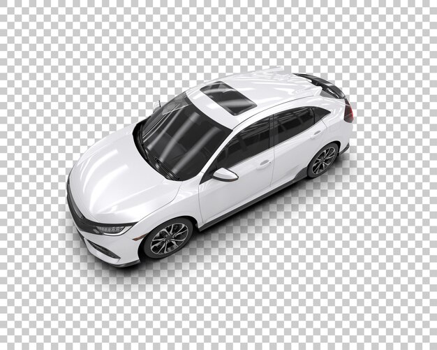 Ilustración de renderización 3D de automóviles modernos aislados en el fondo