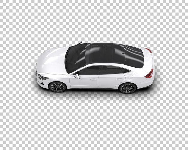Ilustración de renderización 3D de automóviles modernos aislados en el fondo