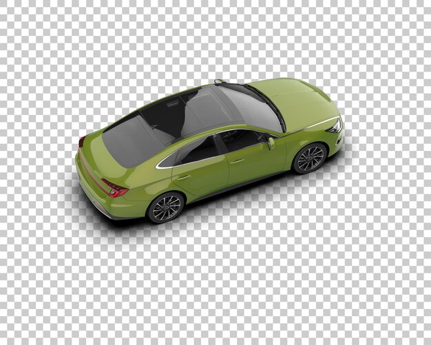 Ilustración de renderización 3D de automóviles modernos aislados en el fondo