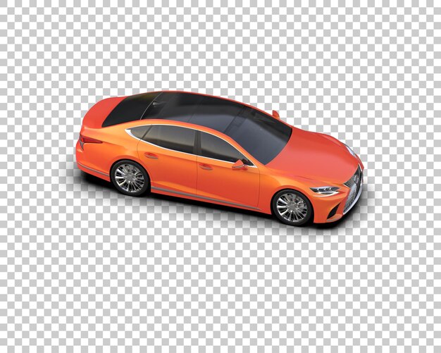 Ilustración de renderización 3D de automóviles modernos aislados en el fondo
