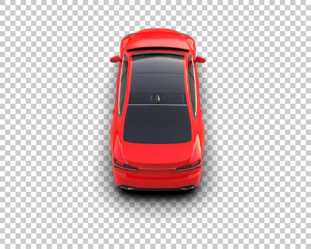 Ilustración de renderización 3D de automóviles modernos aislados en el fondo