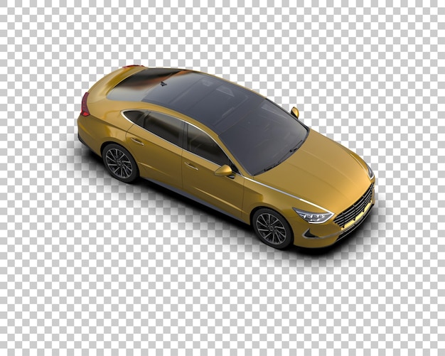 Ilustración de renderización 3D de automóviles modernos aislados en el fondo