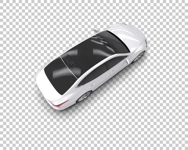 Ilustración de renderización 3D de automóviles modernos aislados en el fondo