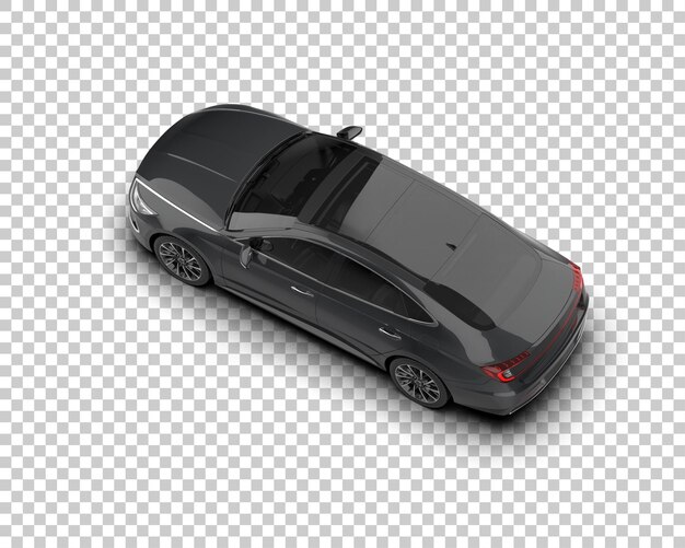 Ilustración de renderización 3D de automóviles modernos aislados en el fondo