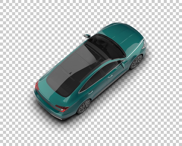 Ilustración de renderización 3D de automóviles modernos aislados en el fondo