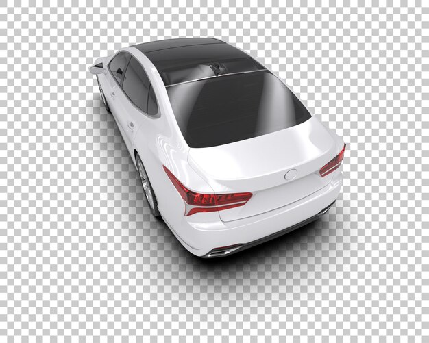 Ilustración de renderización 3D de automóviles modernos aislados en el fondo