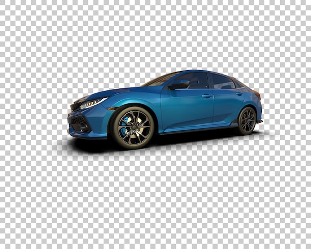 Ilustración de renderización 3D de automóviles modernos aislados en el fondo