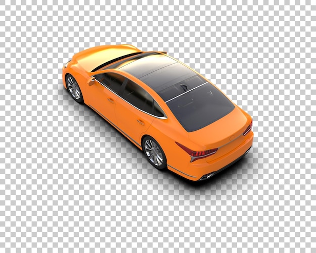 Ilustración de renderización 3D de automóviles modernos aislados en el fondo