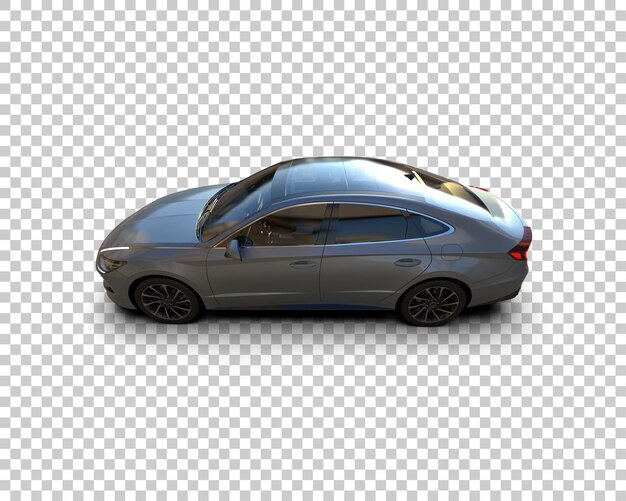 Ilustración de renderización 3D de automóviles modernos aislados en el fondo