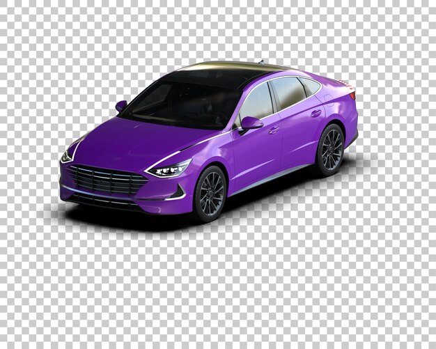 Ilustración de renderización 3D de automóviles modernos aislados en el fondo
