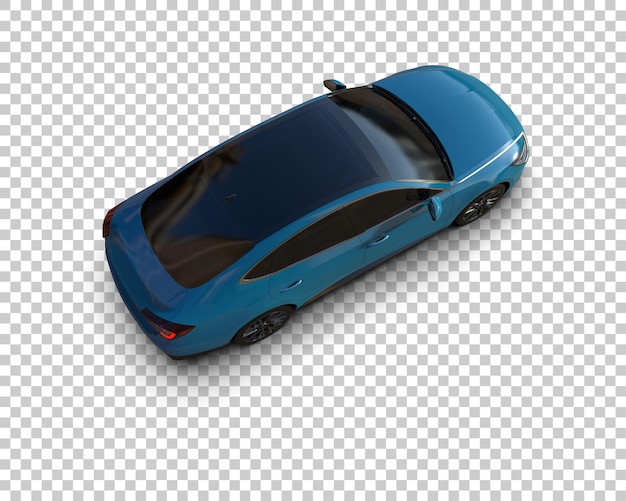 Ilustración de renderización 3D de automóviles modernos aislados en el fondo