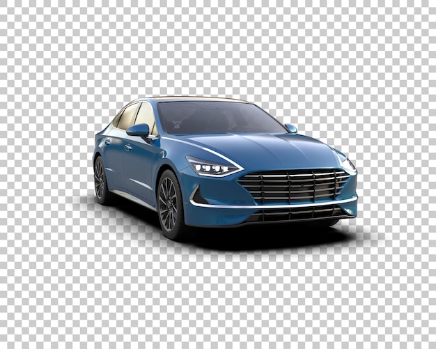 Ilustración de renderización 3D de automóviles modernos aislados en el fondo