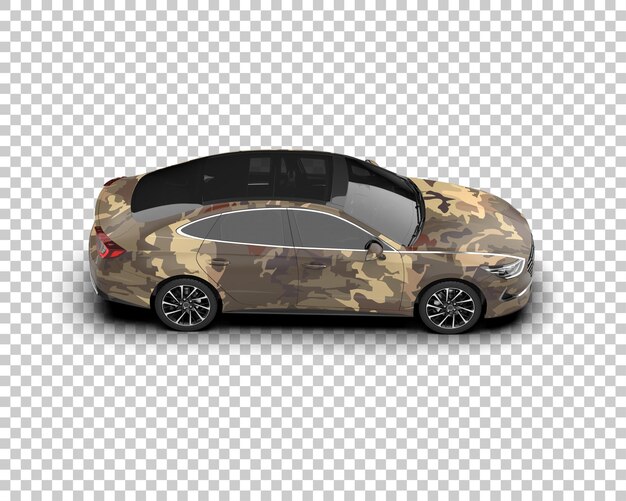 Ilustración de renderización 3D de automóviles modernos aislados en el fondo