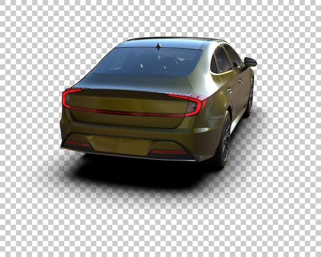 Ilustración de renderización 3D de automóviles modernos aislados en el fondo