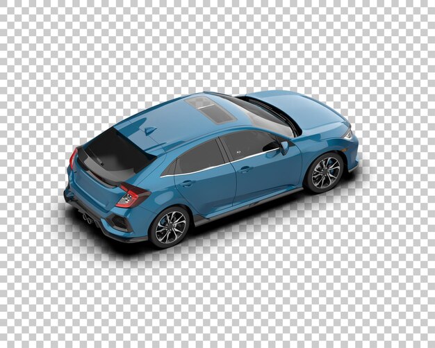 Ilustración de renderización 3D de automóviles modernos aislados en el fondo