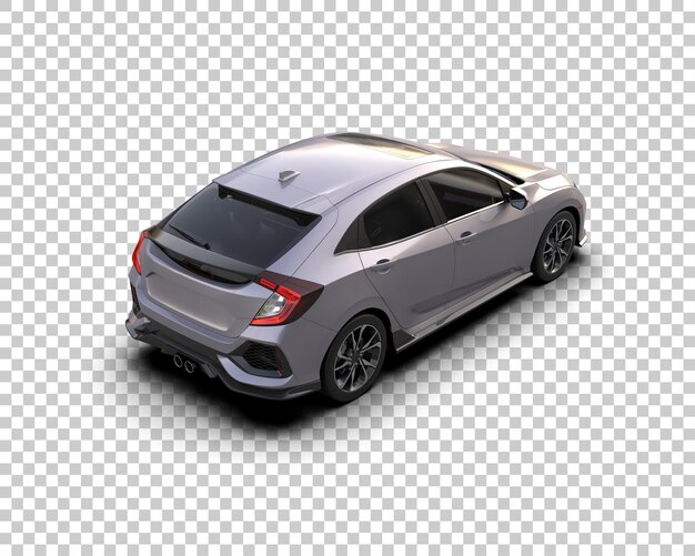 Ilustración de renderización 3D de automóviles modernos aislados en el fondo
