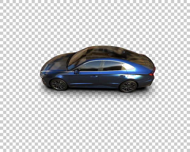 Ilustración de renderización 3D de automóviles modernos aislados en el fondo