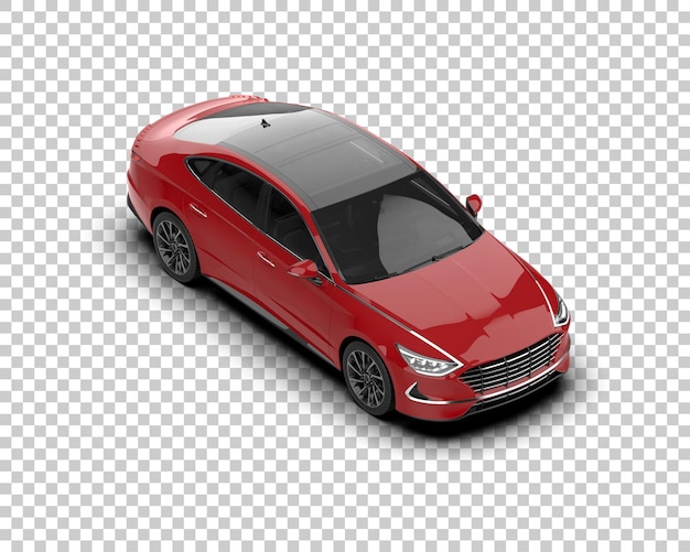 Ilustración de renderización 3D de automóviles modernos aislados en el fondo
