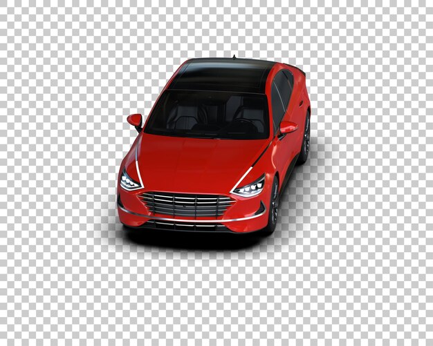 Ilustración de renderización 3D de automóviles modernos aislados en el fondo