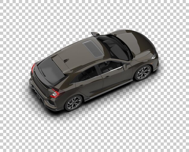 Ilustración de renderización 3D de automóviles modernos aislados en el fondo