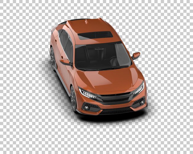 Ilustración de renderización 3D de automóviles modernos aislados en el fondo