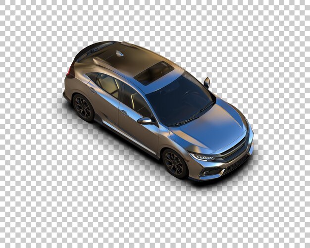 Ilustración de renderización 3D de automóviles modernos aislados en el fondo