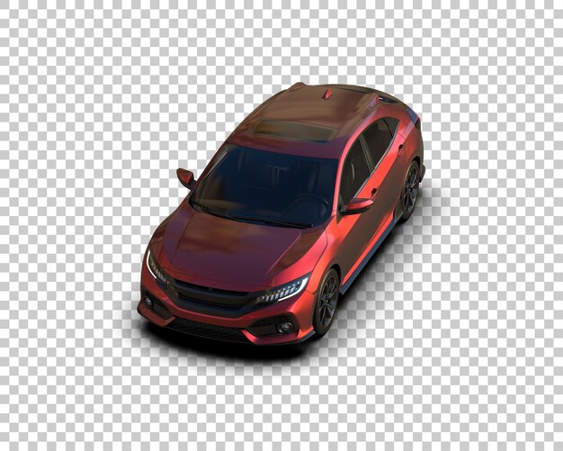 Ilustración de renderización 3D de automóviles modernos aislados en el fondo